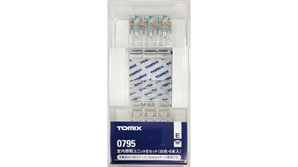 TOMIX [0795] 室内照明ユニットEセット（白色・6本入） (1:80 16.5mm/HOゲージ パーツ)