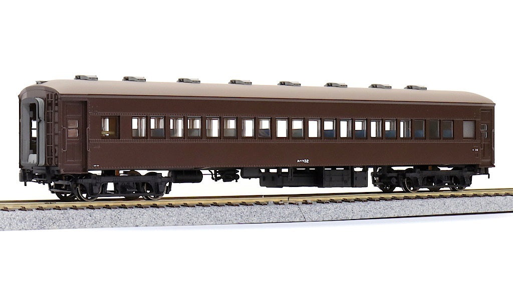 天賞堂 [57058] スハフ32形 丸屋根 ぶどう色2号 原形扉 (1:80 16.5mm